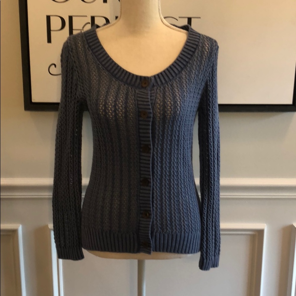H&M cardigan size medium faded blue style